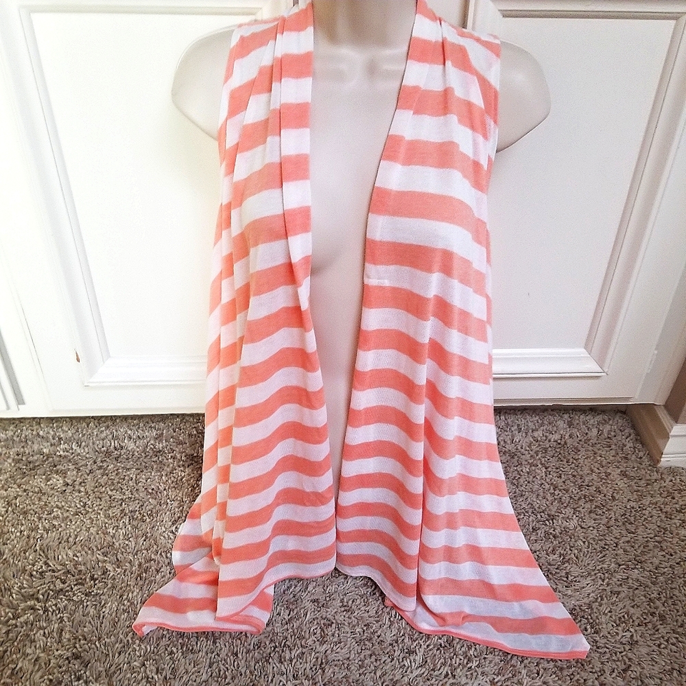 J.A.C. Open Long Striped Vest Large